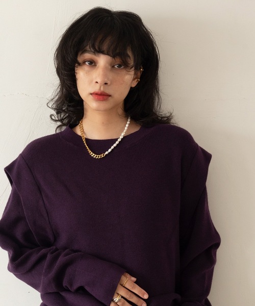 CENE（セネ）の「【CENE】セネ/パールアンカーチェーンネックレス（ネックレス・レディース・ゴールド・FREE）」の3枚目の写真