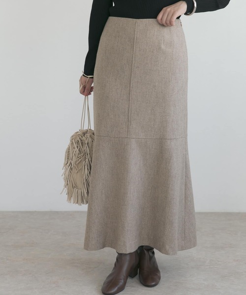 URBAN RESEARCH ROSSO（アーバンリサーチロッソ）の「サスティナブルツィードスカート（スカート・レディース・ベージュ/アイボリー・38/36）」の2枚目の写真