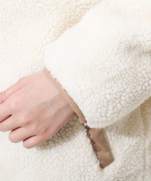 Cutie Blonde（キューティーブロンド）の「◆【S-LL】リバーシブルキルトボアフードブルゾン（ブルゾン・レディース・ベージュ/オフホワイト/ブラウン系その他・01/02/03/04）」の9枚目の写真