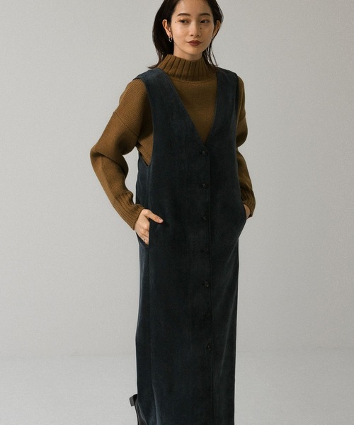 KBF(ケイビーエフ)の「コーデュロイクロスジャンパースカート(ジャンパースカート・レディース・ネイビー/ブラウン/グレー・ONE)」の21枚目の写真