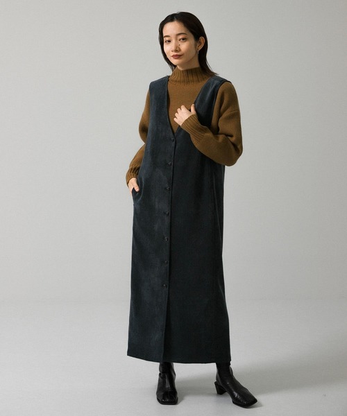 KBF(ケイビーエフ)の「コーデュロイクロスジャンパースカート(ジャンパースカート・レディース・ネイビー/ブラウン/グレー・ONE)」の20枚目の写真