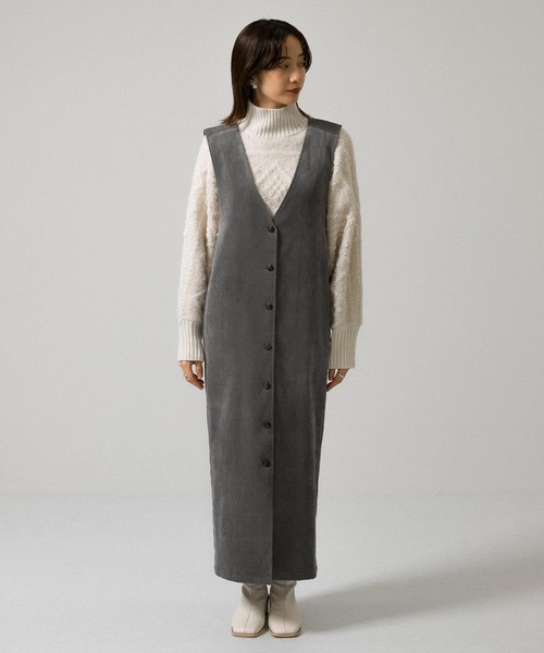 KBF(ケイビーエフ)の「コーデュロイクロスジャンパースカート(ジャンパースカート・レディース・ネイビー/ブラウン/グレー・ONE)」の17枚目の写真