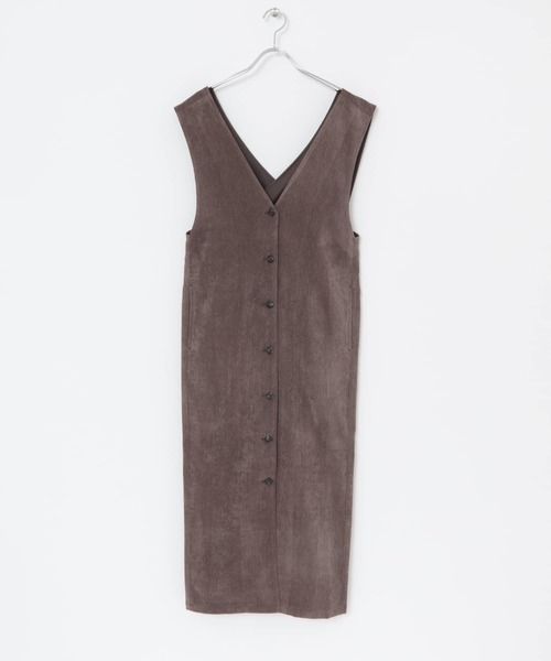 KBF(ケイビーエフ)の「コーデュロイクロスジャンパースカート(ジャンパースカート・レディース・ネイビー/ブラウン/グレー・ONE)」の7枚目の写真