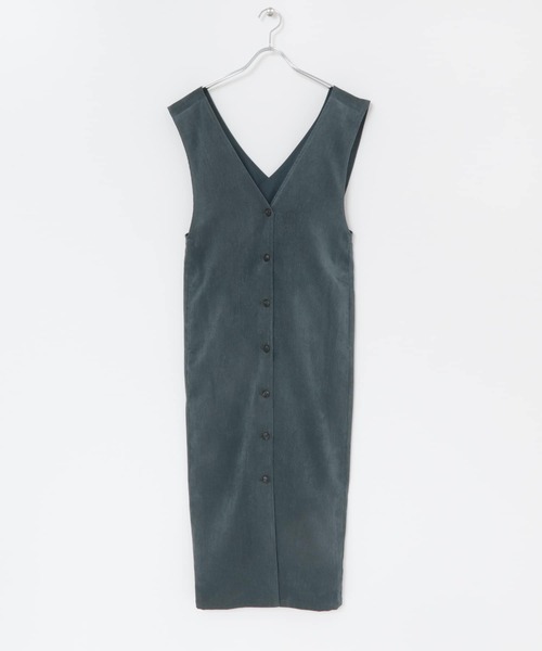 KBF(ケイビーエフ)の「コーデュロイクロスジャンパースカート(ジャンパースカート・レディース・ネイビー/ブラウン/グレー・ONE)」の6枚目の写真