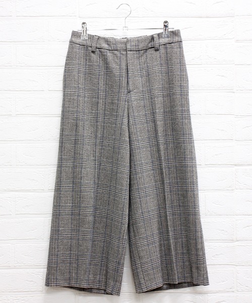 BELLUNA PLUS(ベルーナ)の「ウール調センタープレスクロップドパンツ(スラックス・レディース・ライトグレー/チャコール/グレー系その他/ブラウン系その他/チェック・SMALL/MEDIUM/LARGE/X-LARGE)」の5枚目の写真