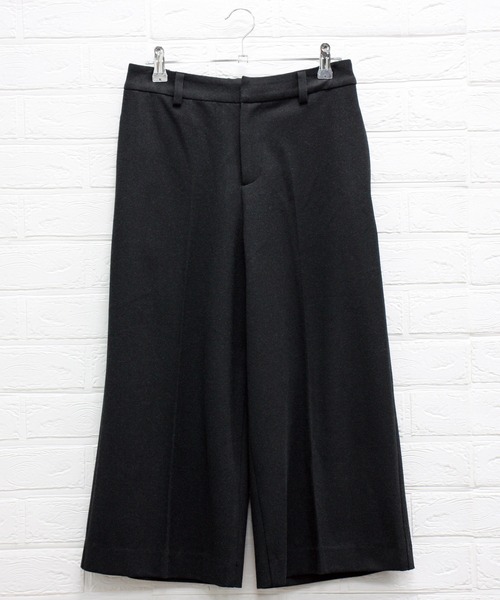 BELLUNA PLUS(ベルーナ)の「ウール調センタープレスクロップドパンツ(スラックス・レディース・ライトグレー/チャコール/グレー系その他/ブラウン系その他/チェック・SMALL/MEDIUM/LARGE/X-LARGE)」の3枚目の写真