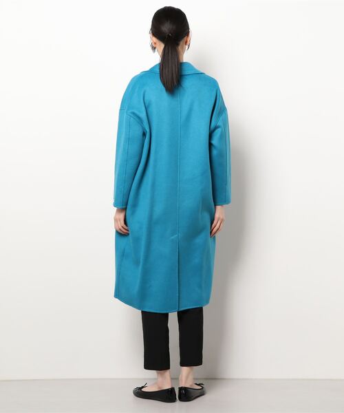 Three Four Time(スリーフォータイム)の「ウールWコート(チェスターコート・レディース・ブルー・FREE)」の7枚目の写真