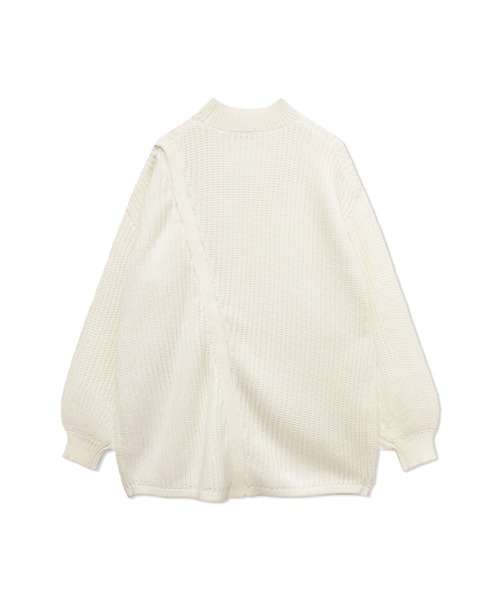 ANDGEEBEE（アンジービー）の「ボタンアシメニット（ニット/セーター・レディース・ブラック/アイボリー・MEDIUM）」の22枚目の写真