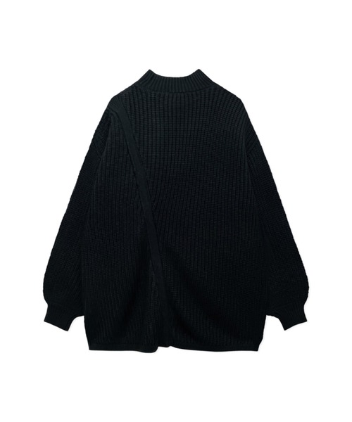 ANDGEEBEE（アンジービー）の「ボタンアシメニット（ニット/セーター・レディース・ブラック/アイボリー・MEDIUM）」の15枚目の写真