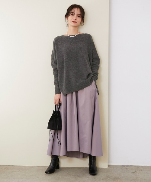 ROPE'(ロペ)の「【シリーズ】クーマラムホールガーメントワイドプルオーバー(ニット/セーター・レディース・チャコールグレー/ターコイズブルー/キナリ/イエロー系その他2・38)」の5枚目の写真