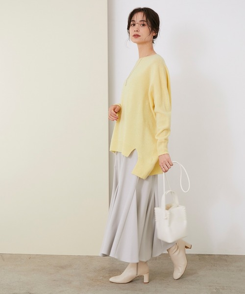 ROPE'(ロペ)の「【シリーズ】クーマラムホールガーメントワイドプルオーバー(ニット/セーター・レディース・チャコールグレー/ターコイズブルー/キナリ/イエロー系その他2・38)」の21枚目の写真