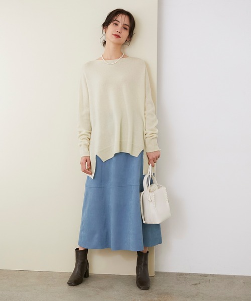 ROPE'(ロペ)の「【シリーズ】クーマラムホールガーメントワイドプルオーバー(ニット/セーター・レディース・チャコールグレー/ターコイズブルー/キナリ/イエロー系その他2・38)」の22枚目の写真