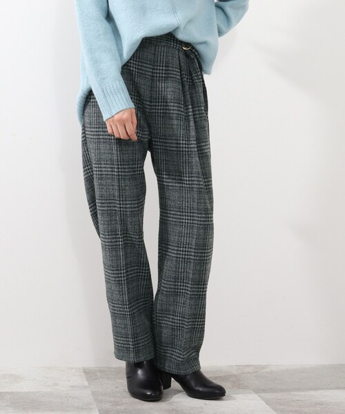 DRESKIP(ドレスキップ)の「◆ベルト風ゆるテーパードパンツ(その他パンツ・レディース・グリーン/ブラック/ダークブラウン/ブラック系1・02/03)」の2枚目の写真