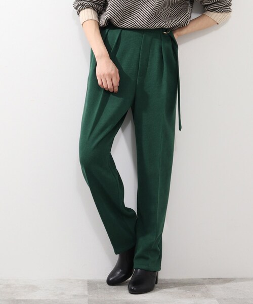DRESKIP(ドレスキップ)の「◆ベルト風ゆるテーパードパンツ(その他パンツ・レディース・グリーン/ブラック/ダークブラウン/ブラック系1・02/03)」の4枚目の写真