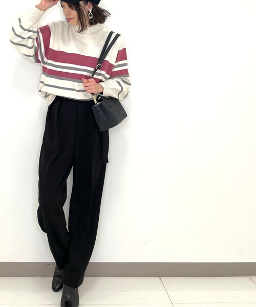 DRESKIP(ドレスキップ)の「◆ベルト風ゆるテーパードパンツ(その他パンツ・レディース・グリーン/ブラック/ダークブラウン/ブラック系1・02/03)」の17枚目の写真