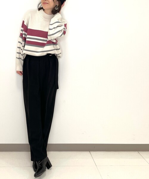 DRESKIP(ドレスキップ)の「◆ベルト風ゆるテーパードパンツ(その他パンツ・レディース・グリーン/ブラック/ダークブラウン/ブラック系1・02/03)」の20枚目の写真