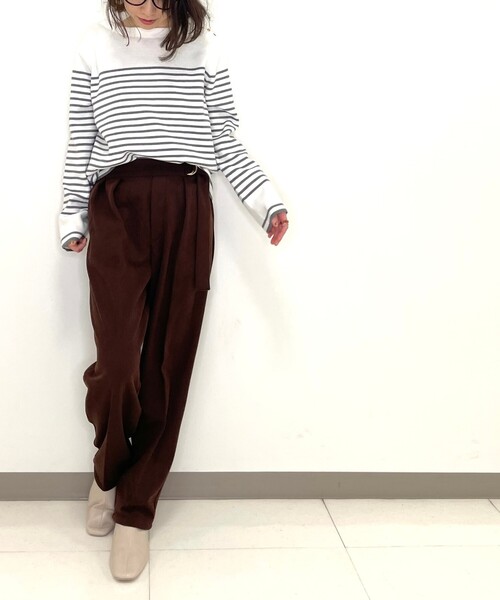 DRESKIP(ドレスキップ)の「◆ベルト風ゆるテーパードパンツ(その他パンツ・レディース・グリーン/ブラック/ダークブラウン/ブラック系1・02/03)」の12枚目の写真