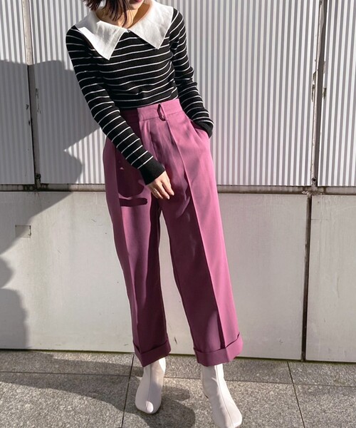 AG by aquagirl(エージーバイアクアガール)の「◆ストレッチツイルワイドストレートパンツ【WEB限定サイズ】(その他パンツ・レディース・ブラック/ボルドー/オフホワイト・40/36/38)」の16枚目の写真