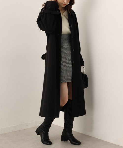 one after another NICE CLAUP（ワンアフターアナザーナイスクラップ）の「細見え！フェイクレザーロングブーツ（ブーツ・レディース・ブラック・SMALL/MEDIUM/LARGE）」の6枚目の写真