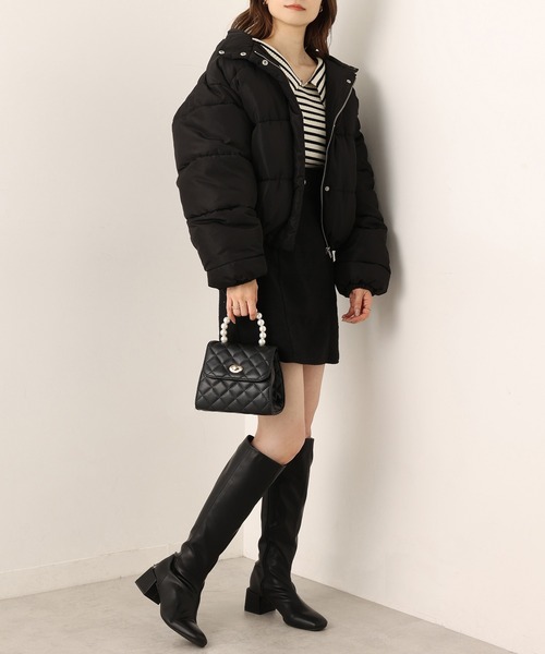 one after another NICE CLAUP（ワンアフターアナザーナイスクラップ）の「細見え！フェイクレザーロングブーツ（ブーツ・レディース・ブラック・SMALL/MEDIUM/LARGE）」の5枚目の写真