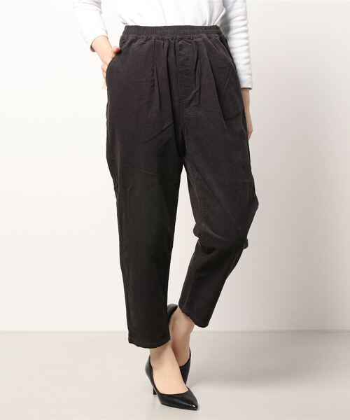 Samansa Mos2（サマンサ モスモス）の「細コーデュロイテーパードパンツ（その他パンツ・レディース・キナリ/チャコール/ピンク/ベージュ/ミント・ﾌﾘ-）」の3枚目の写真