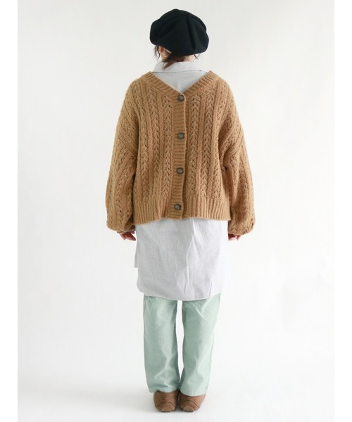 Samansa Mos2（サマンサ モスモス）の「細コーデュロイテーパードパンツ（その他パンツ・レディース・キナリ/チャコール/ピンク/ベージュ/ミント・ﾌﾘ-）」の14枚目の写真