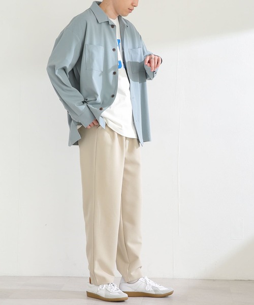 SENSE OF PLACE by URBAN RESEARCH（センスオブプレイスバイアーバンリサーチ）の「『セットアップ対応』 ダブルタックテーパードスラックスB（スラックス・メンズ・ブラック/ネイビー/ライトベージュ・MEDIUM/LARGE）」の7枚目の写真