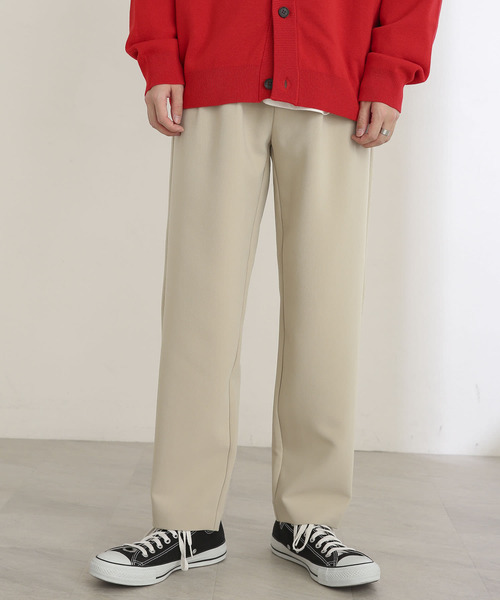 SENSE OF PLACE by URBAN RESEARCH（センスオブプレイスバイアーバンリサーチ）の「『セットアップ対応』 ダブルタックテーパードスラックスB（スラックス・メンズ・ブラック/ネイビー/ライトベージュ・MEDIUM/LARGE）」の9枚目の写真