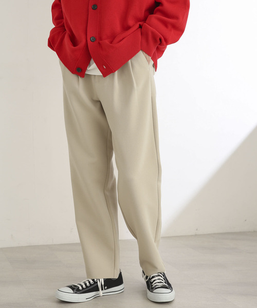 SENSE OF PLACE by URBAN RESEARCH（センスオブプレイスバイアーバンリサーチ）の「『セットアップ対応』 ダブルタックテーパードスラックスB（スラックス・メンズ・ブラック/ネイビー/ライトベージュ・MEDIUM/LARGE）」の11枚目の写真