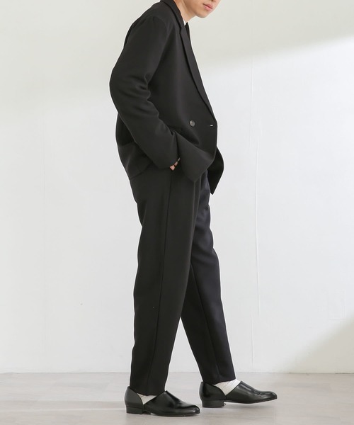 SENSE OF PLACE by URBAN RESEARCH（センスオブプレイスバイアーバンリサーチ）の「『セットアップ対応』 ダブルタックテーパードスラックスB（スラックス・メンズ・ブラック/ネイビー/ライトベージュ・MEDIUM/LARGE）」の17枚目の写真