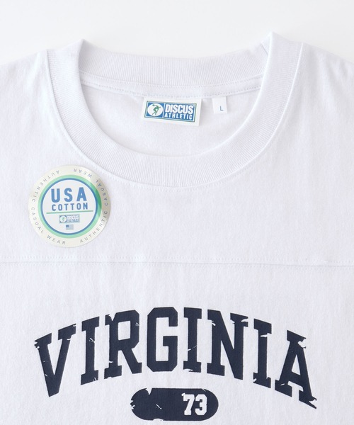 DISCUS ATHLETIC（ディスカス　アスレチック）の「DISCUS ATHLETIC/ディスカス アスレチック フットボールカレッジ USAコットン半袖Tシャツ（Tシャツ/カットソー・メンズ・オレンジ/ネイビー/スミクロ/ホワイト/グリーン/ブルー・L/M）」の12枚目の写真