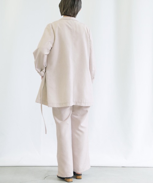 select MOCA（セレクトモカ）の「リネンライクカシュクールジャケット（テーラードジャケット・レディース・グレー/ピンクベージュ・FREE）」の15枚目の写真