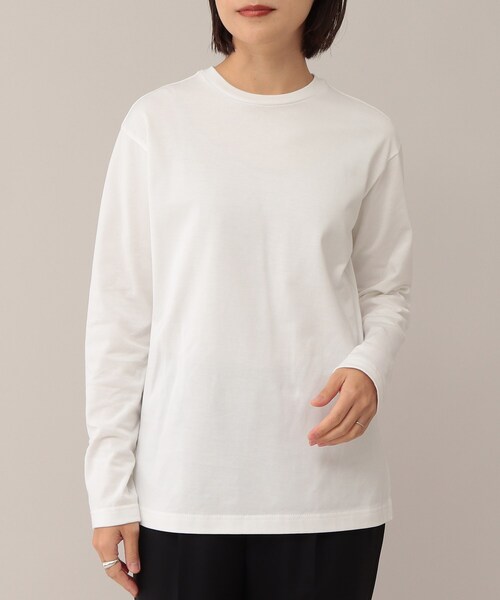 UNTITLED（アンタイトル）の「◆アーバンジャージ カットソー【洗える】（Tシャツ/カットソー・レディース・オフホワイト・44/48/00/02/04）」の2枚目の写真