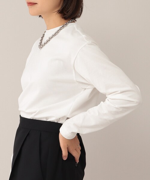 UNTITLED（アンタイトル）の「◆アーバンジャージ カットソー【洗える】（Tシャツ/カットソー・レディース・オフホワイト・44/48/00/02/04）」の8枚目の写真