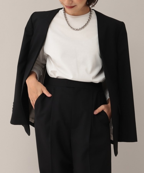 UNTITLED（アンタイトル）の「◆アーバンジャージ カットソー【洗える】（Tシャツ/カットソー・レディース・オフホワイト・44/48/00/02/04）」の10枚目の写真