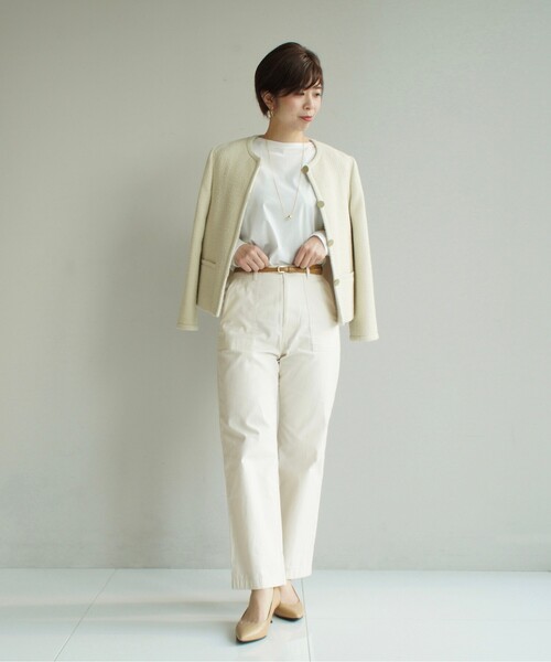 UNTITLED（アンタイトル）の「◆アーバンジャージ カットソー【洗える】（Tシャツ/カットソー・レディース・オフホワイト・44/48/00/02/04）」の14枚目の写真