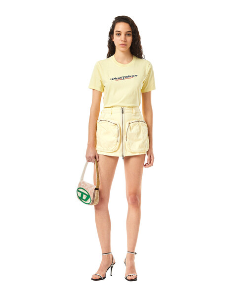 DIESEL(ディーゼル)の「レディース Tシャツ 半袖 クルーネック ロゴグラフィック(Tシャツ/カットソー・レディース・イエロー/ホワイト/オレンジ・LARGE/MEDIUM/SMALL/X-SMALL)」の20枚目の写真