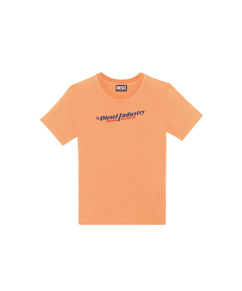 DIESEL(ディーゼル)の「レディース Tシャツ 半袖 クルーネック ロゴグラフィック(Tシャツ/カットソー・レディース・イエロー/ホワイト/オレンジ・LARGE/MEDIUM/SMALL/X-SMALL)」の4枚目の写真