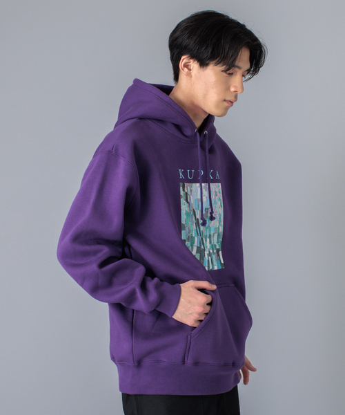 ABAHOUSE（アバハウス）の「【KUPKA / クプカ】プルオーバー アート パーカー（パーカー・メンズ・ホワイト/ブラック/パープル/カーキ・46/48/50）」の4枚目の写真