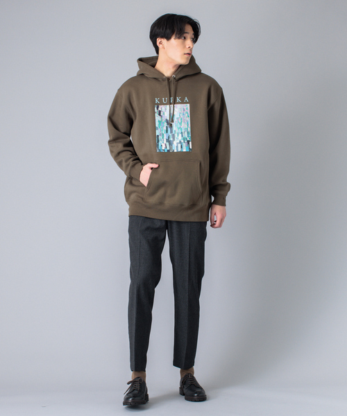 ABAHOUSE（アバハウス）の「【KUPKA / クプカ】プルオーバー アート パーカー（パーカー・メンズ・ホワイト/ブラック/パープル/カーキ・46/48/50）」の7枚目の写真