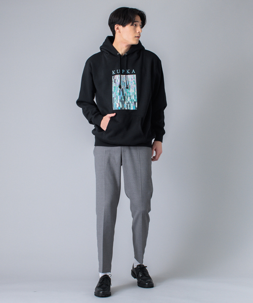 ABAHOUSE（アバハウス）の「【KUPKA / クプカ】プルオーバー アート パーカー（パーカー・メンズ・ホワイト/ブラック/パープル/カーキ・46/48/50）」の8枚目の写真