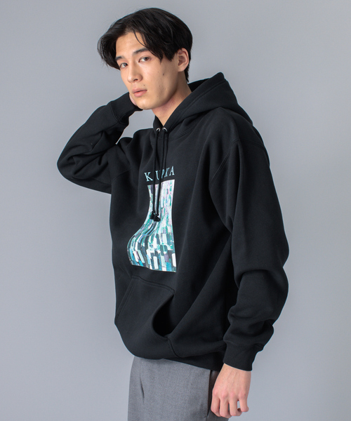 ABAHOUSE（アバハウス）の「【KUPKA / クプカ】プルオーバー アート パーカー（パーカー・メンズ・ホワイト/ブラック/パープル/カーキ・46/48/50）」の9枚目の写真