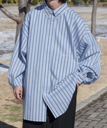 オーバーサイズストライプシャツ