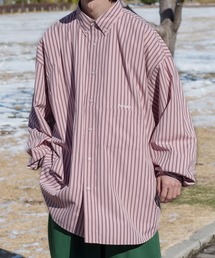 オーバーサイズストライプシャツ