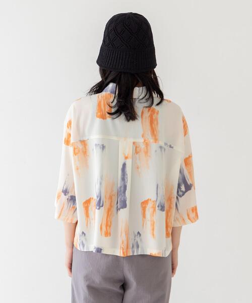 CITEN（シテン）の「＜CITEN（シテン）＞ウォーターカラープリント ボックス シャツ（シャツ/ブラウス・レディース・ライトグレー/オフホワイト・FREE）」の19枚目の写真