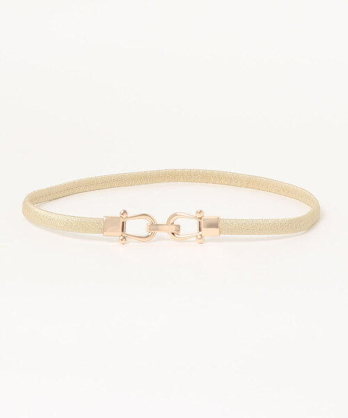 INGNI（イング）の「ビットベルト（ベルト・レディース・アイボリー/ブラック/ゴールド・ONE SIZE）」の3枚目の写真