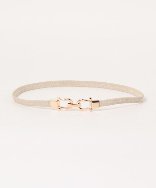 INGNI（イング）の「ビットベルト（ベルト・レディース・アイボリー/ブラック/ゴールド・ONE SIZE）」の2枚目の写真