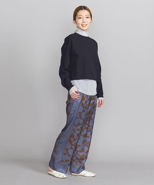 BEAUTY&YOUTH UNITED ARROWS(ビューティーアンドユースユナイテッドアローズ)の「BY コットンナイロン ワイド シアーニット プルオーバー -ウォッシャブル-(ニット/セーター・レディース・ホワイト/ブラック/ケリー・FREE)」の6枚目の写真