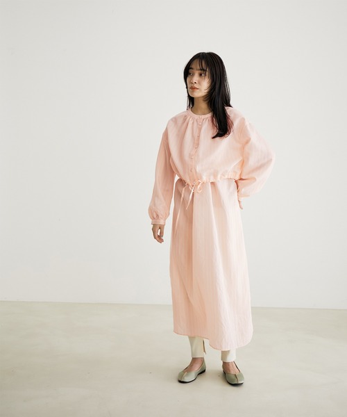 SALON adam et rope'（サロン アダム エ ロペ）の「【セットアップ】レイヤードシャツワンピース（ワンピース・レディース・ピンク/ベージュ/ブラック・FREE）」の21枚目の写真