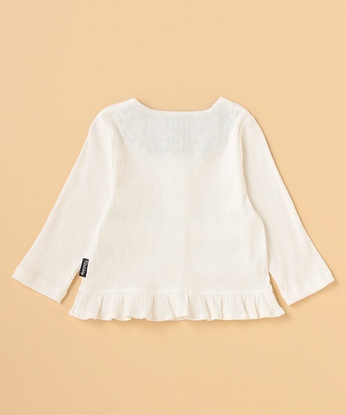 kladskap（クレードスコープ）の「ネコポケット長袖カーディガン（カーディガン/ボレロ・キッズ・オフホワイト/ピンク・110cm/100cm/90cm/80ｃｍ/120cm）」の4枚目の写真